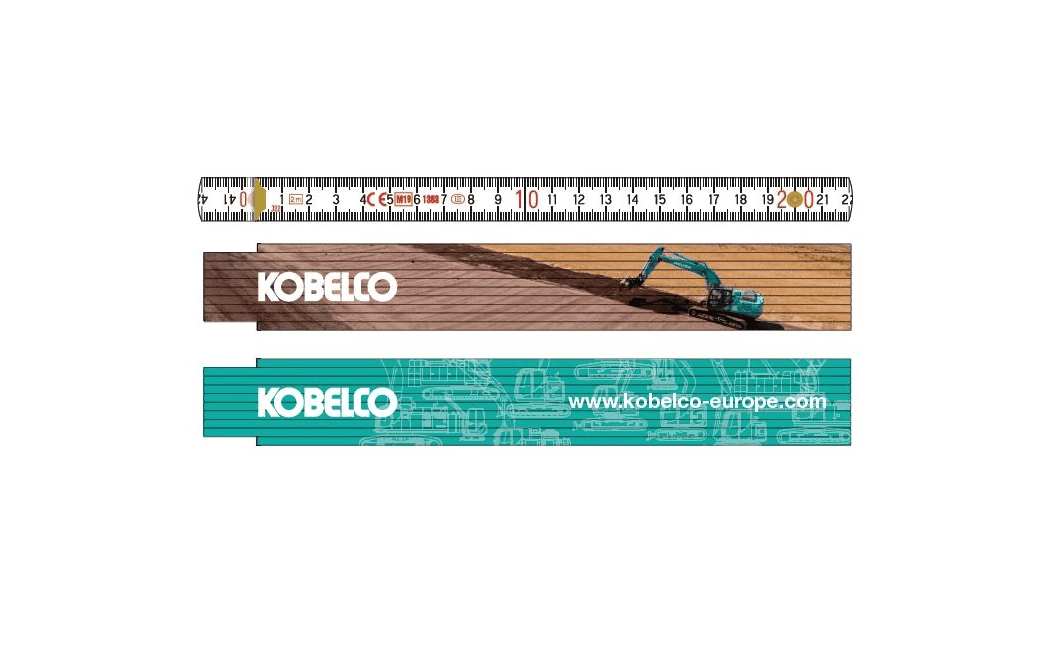 Kobelco Folding Wooden Ruler 摺疊木尺 K9711 - 產品介紹 - YCC、WSI、Liebherr 重機模型 ...